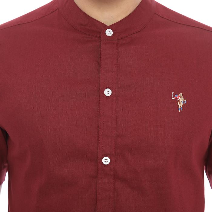 PLCLXVII - Kemeja Pria - Linen Kerah Shanghai Lengan Pendek 1604